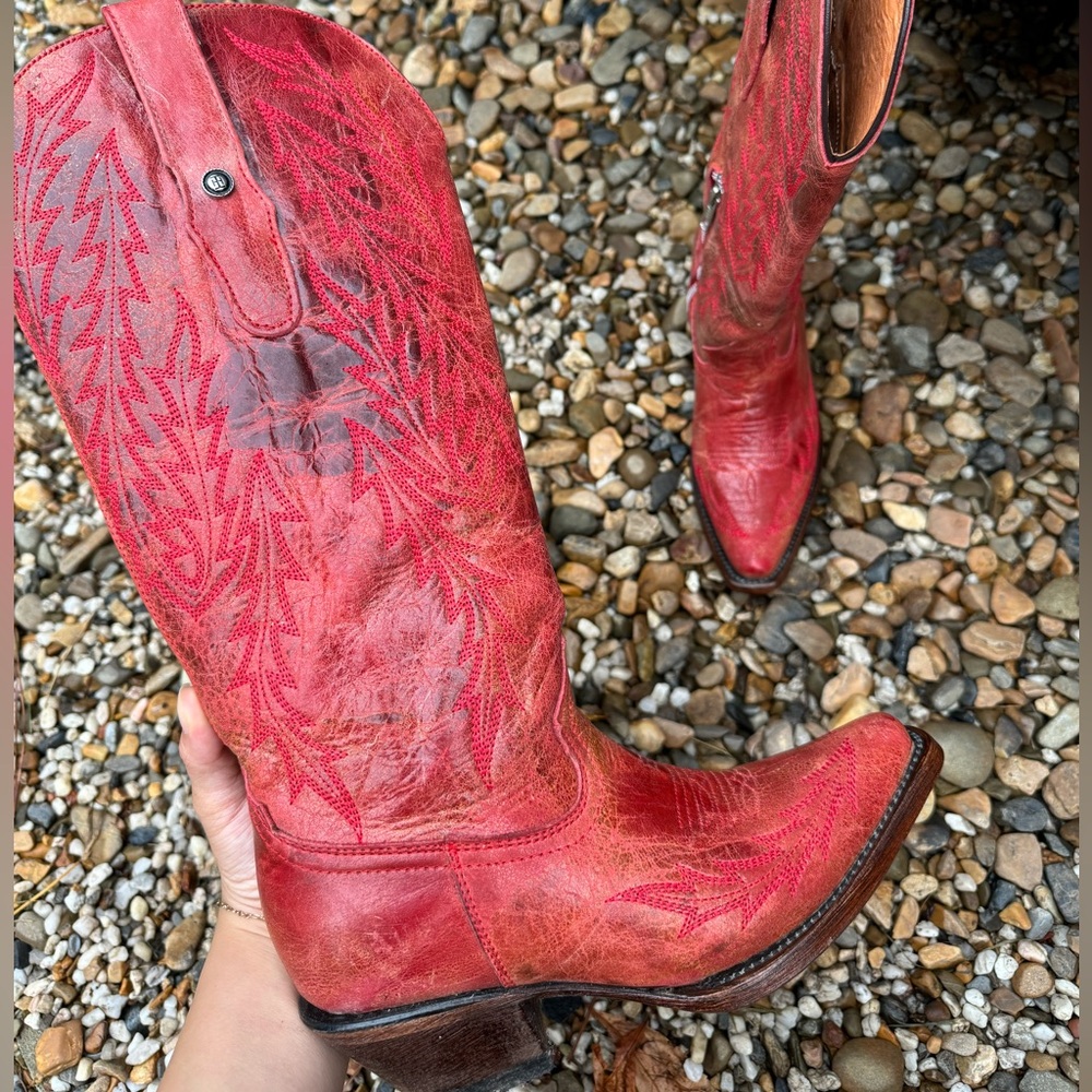 Red cowboy boots